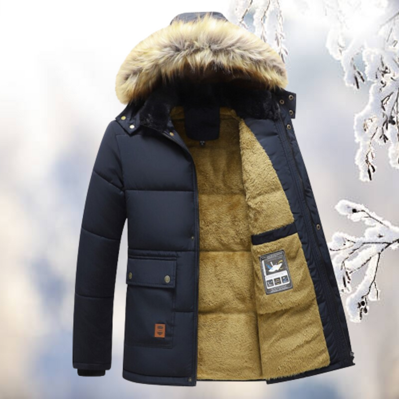 Parka coupe-vent avec capuche en fourrure pour une protection ultime