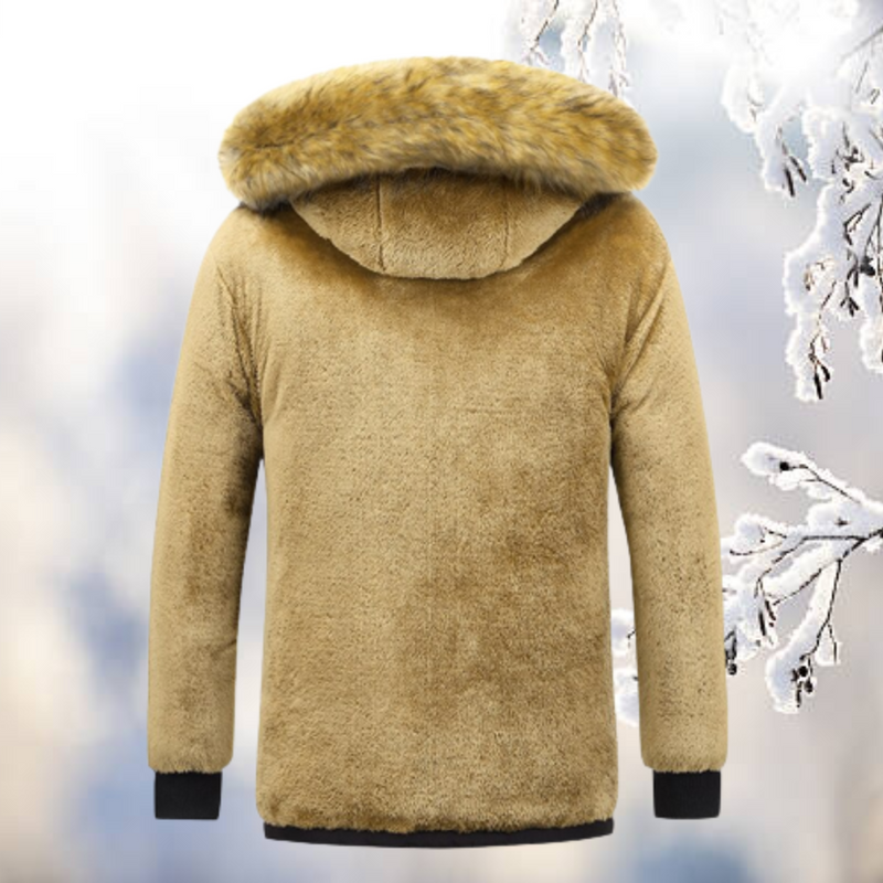 Parka coupe-vent avec capuche en fourrure pour une protection ultime