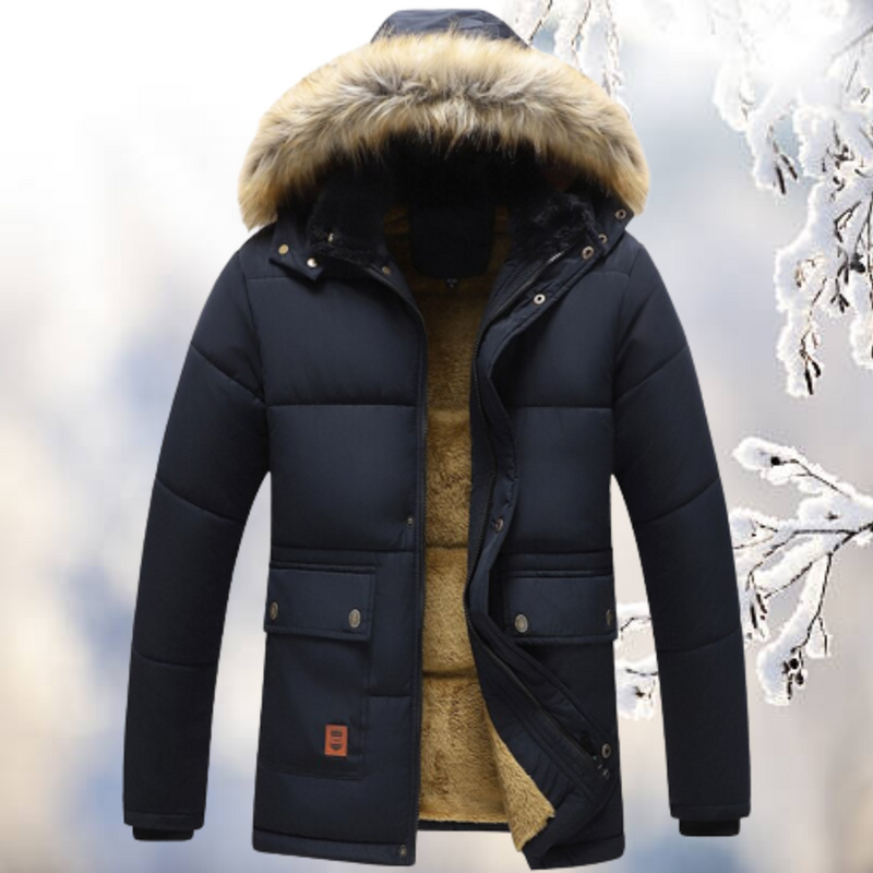 Parka coupe-vent avec capuche en fourrure pour une protection ultime