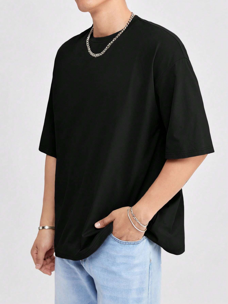 T-shirt oversized noir pour l'été