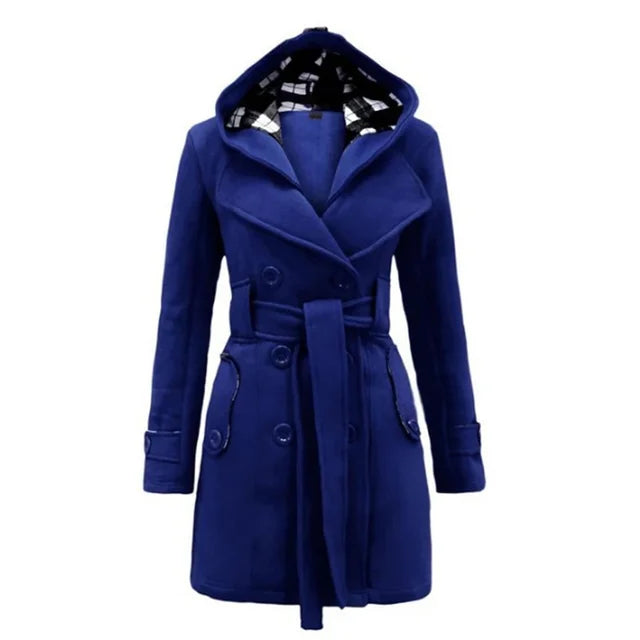 Trench-coat luxueux et ajustable pour une silhouette élégante