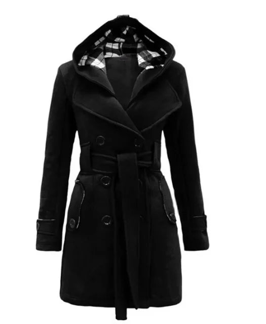 Trench-coat luxueux et ajustable pour une silhouette élégante