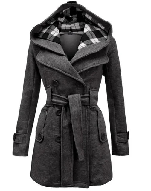 Trench-coat luxueux et ajustable pour une silhouette élégante