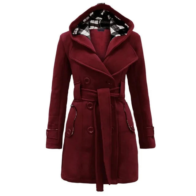 Trench-coat luxueux et ajustable pour une silhouette élégante