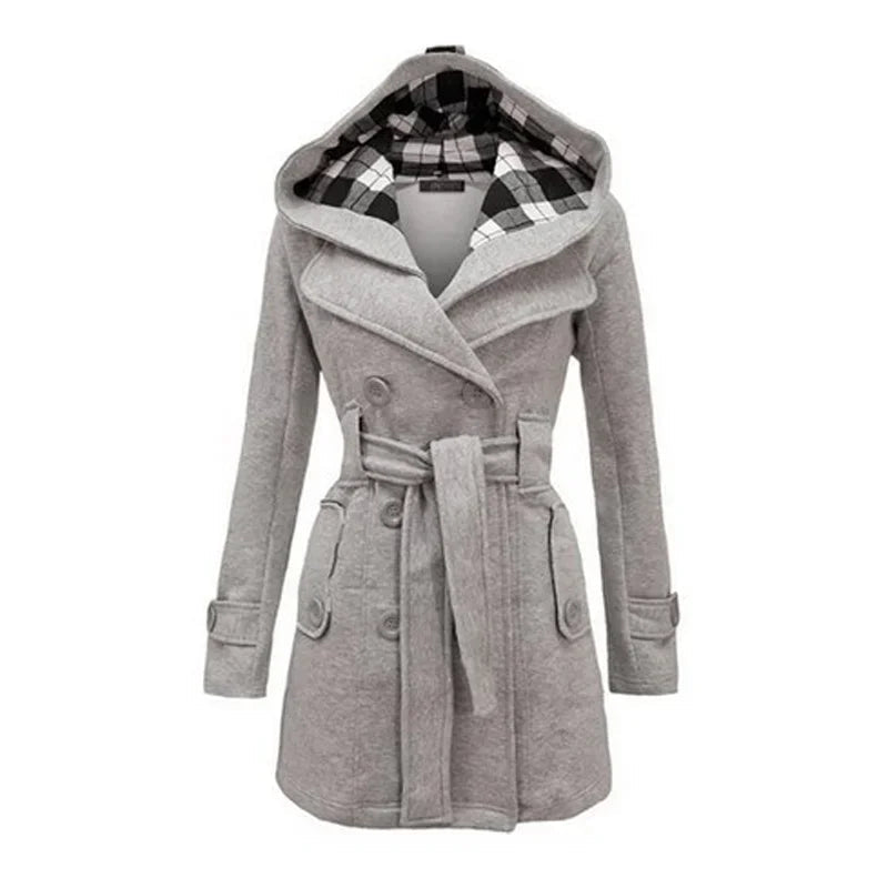 Trench-coat luxueux et ajustable pour une silhouette élégante