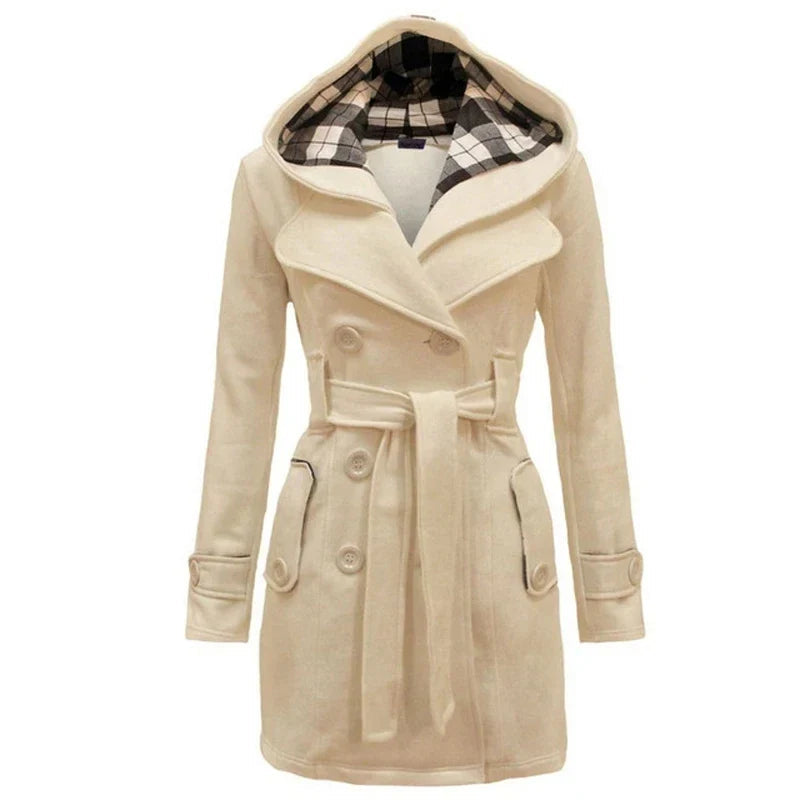 Trench-coat luxueux et ajustable pour une silhouette élégante