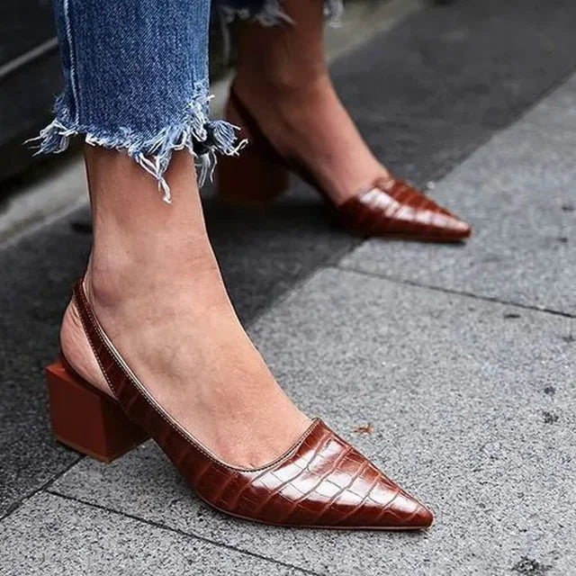 Escarpins Croco Élégants – Chic Instantané