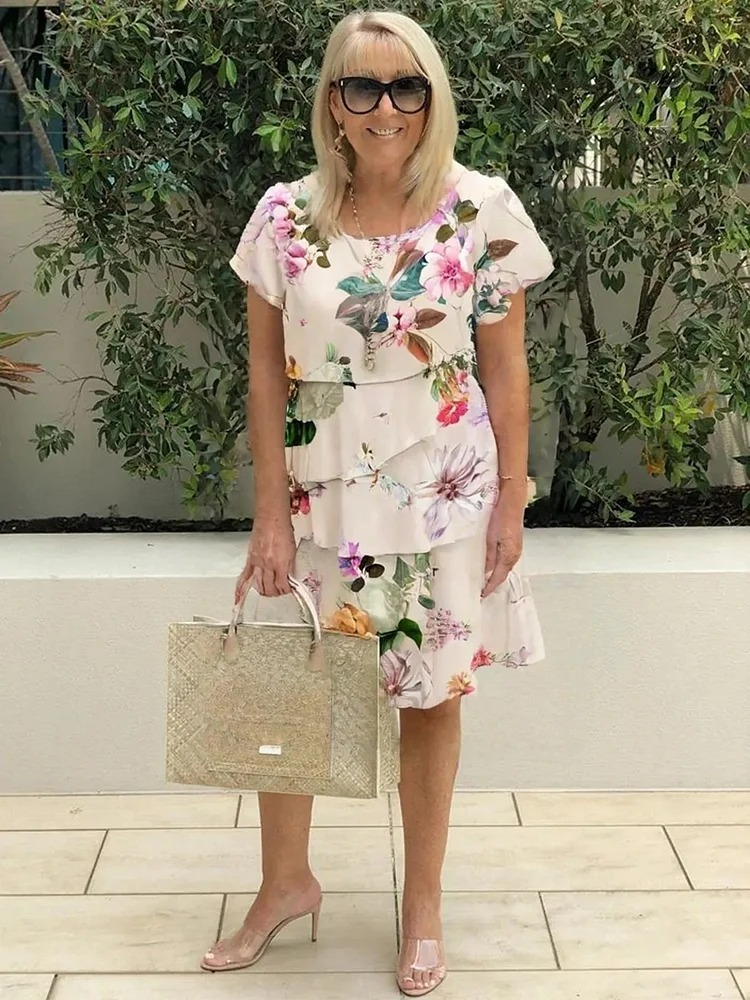 Robe Maxi Élégante à Fleurs