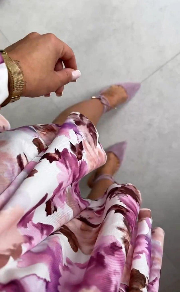 Robe courte fleurie confortable pour femmes