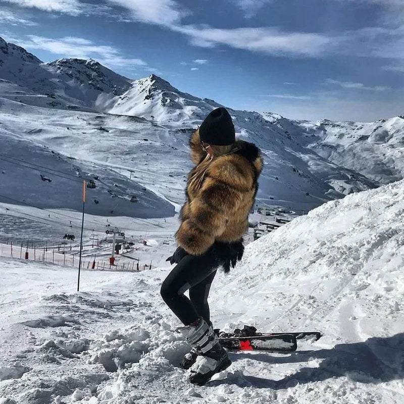 Manteau en fausse fourrure élégant et chaud