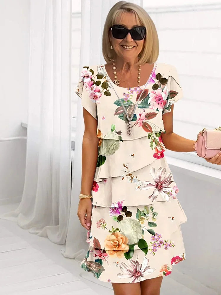 Robe Maxi Élégante à Fleurs