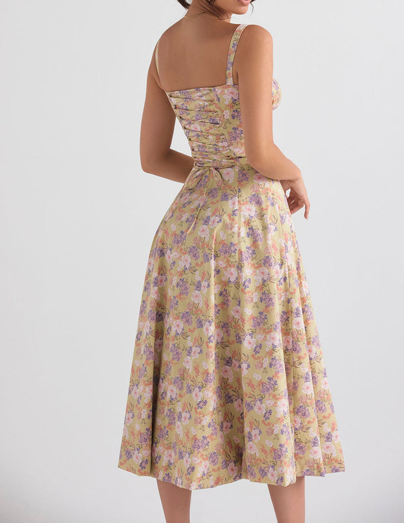 Robe d’Été Fleurie Élégante et Confortable pour les Journées Ensoleillées