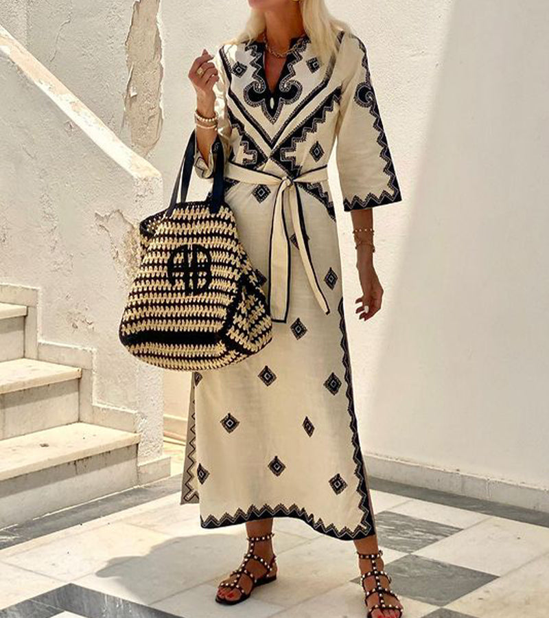 Robe Beige Élégante - Style Intemporel et Confort
