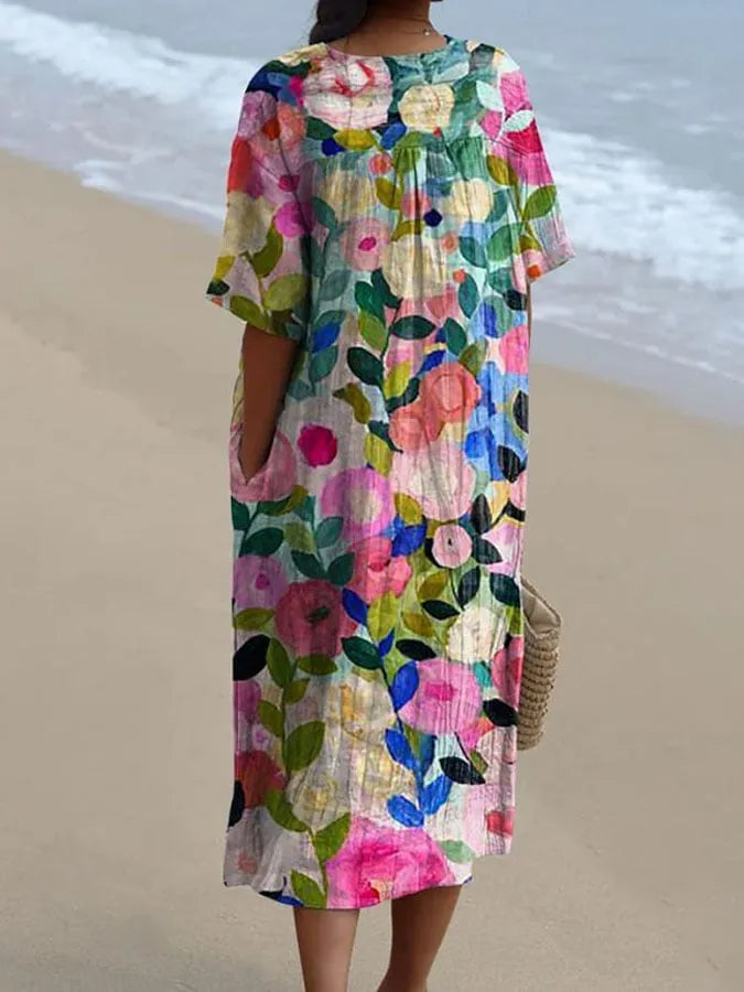Robe Fleurie Colorée pour Femme