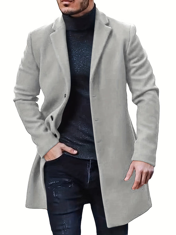 Manteau en trench élégant et polyvalent en mélange cachemire