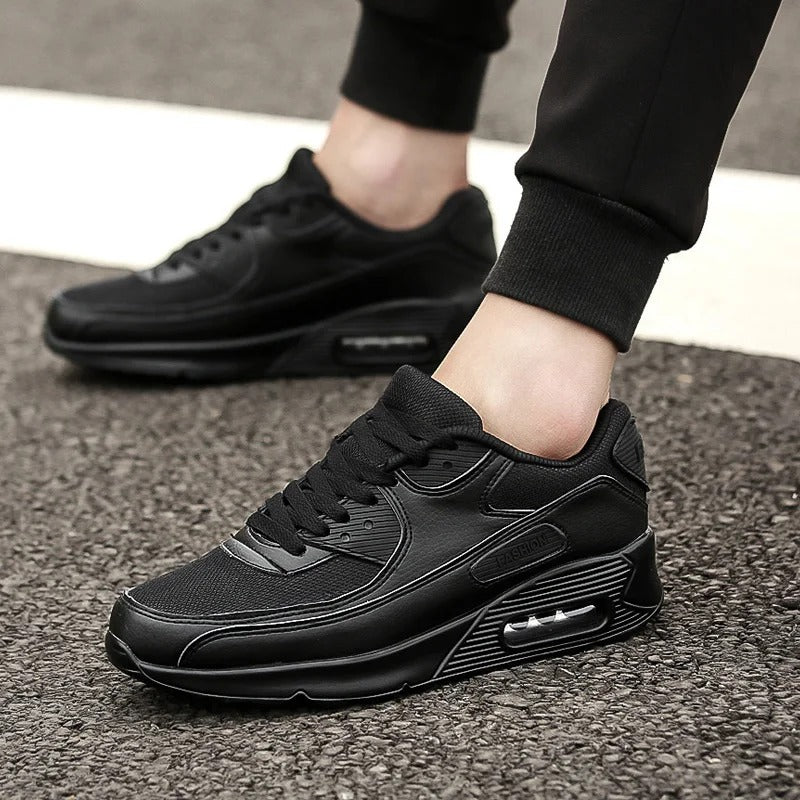 Sneakers en cuir confortables pour homme avec semelle haute pour un confort ultime