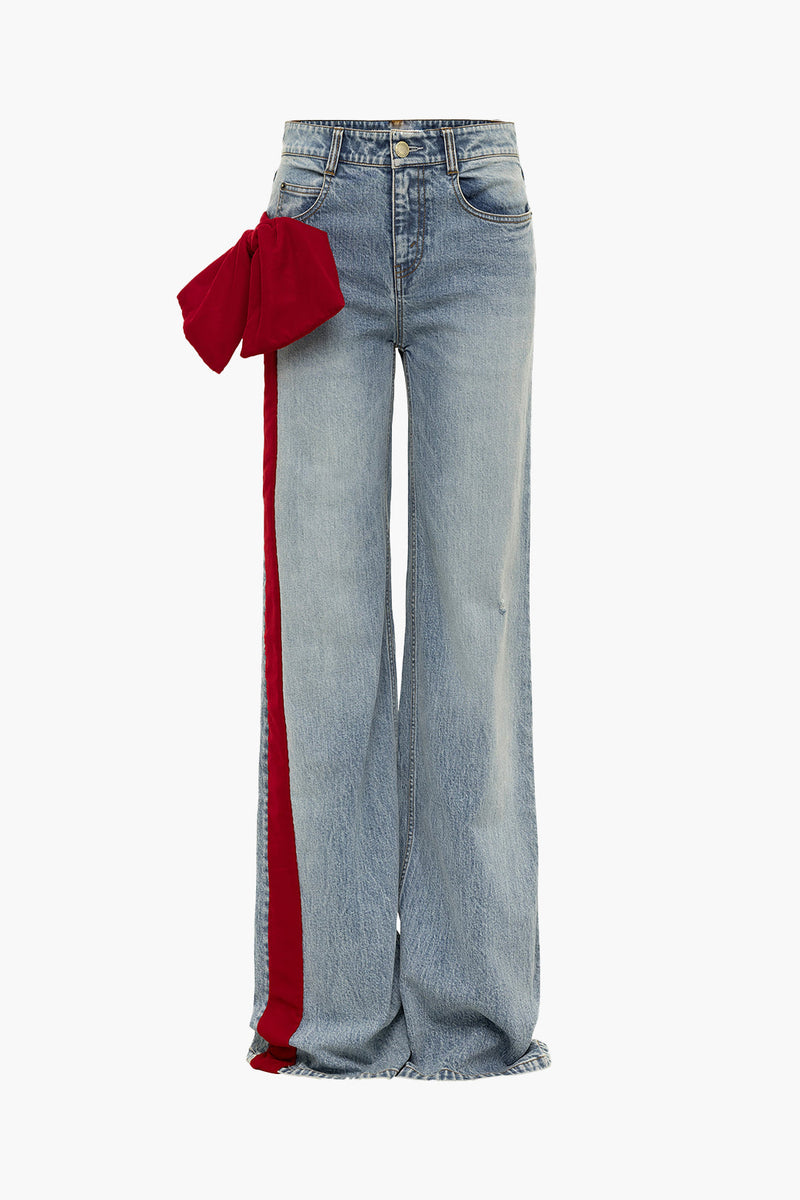 Jean avec Détail Nœud Chic et Élégant