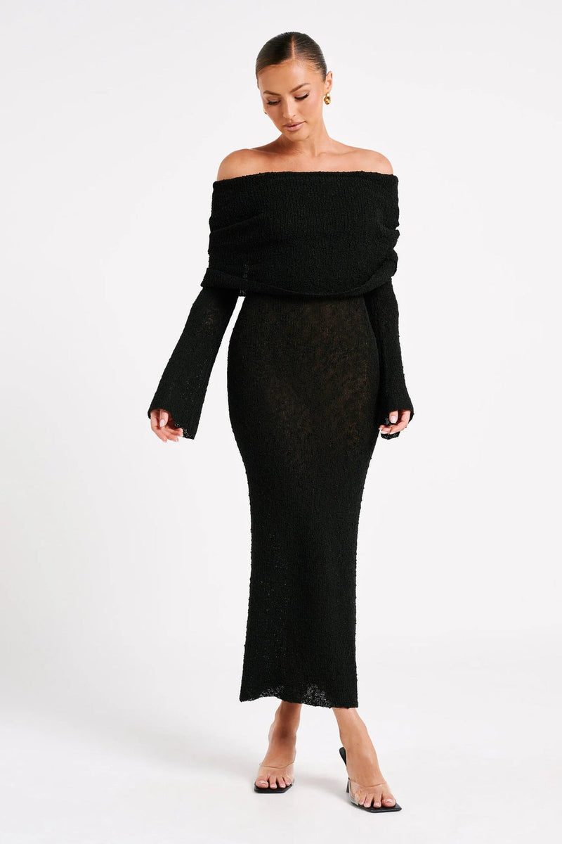 Robe Maxi ÉLÉGANTE À Épaule Dénudée