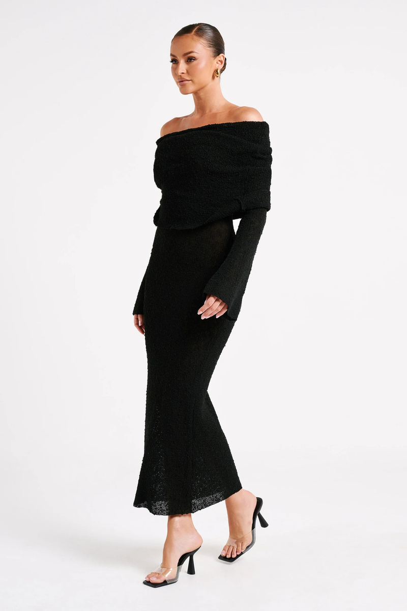 Robe Maxi ÉLÉGANTE À Épaule Dénudée