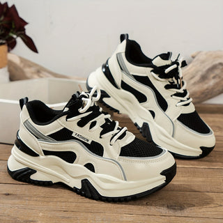 Baskets Femme Mode avec Semelle Élevée Confortable