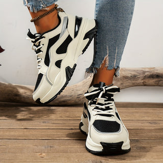 Baskets Femme Mode avec Semelle Élevée Confortable