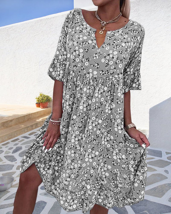 Robe élégante et confortable à imprimé floral pour toutes les occasions