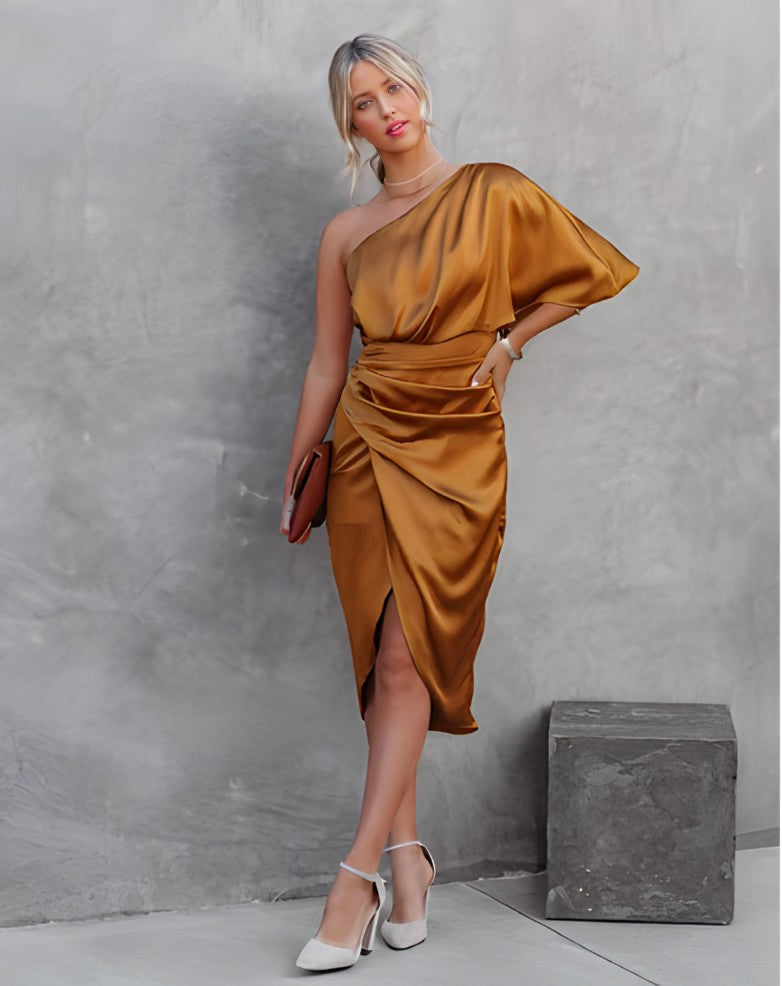 Robe Cocktail en Soie pour le Printemps et l'Été