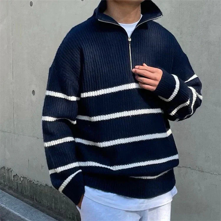 Pull élégant avec fermeture éclair mi-hauteur - Confort et style pour chaque occasion