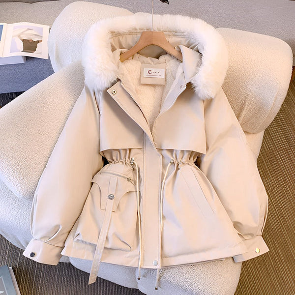 Manteau d'hiver à capuche en peluche