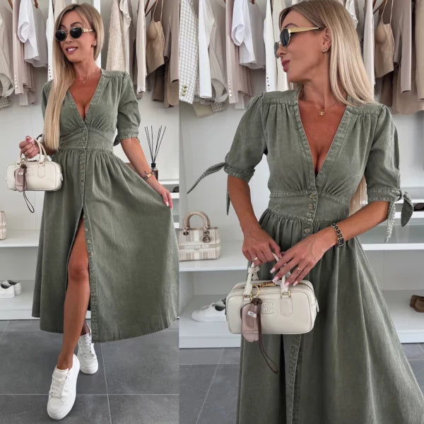 Robe en Denim Femme Éclatante