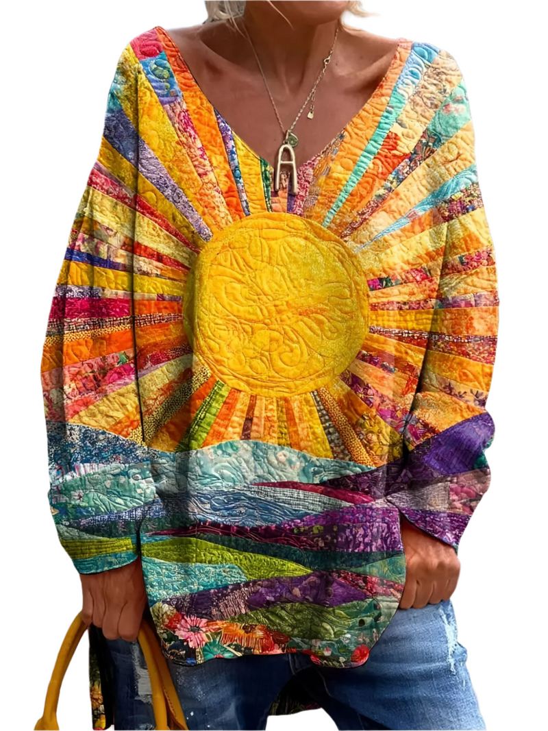 Blouse colorée et joyeuse pour femme